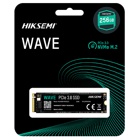SSD Hiksemi Wave 256Gb PCIE Leitura 2280Mb Gravacao 1800Mb