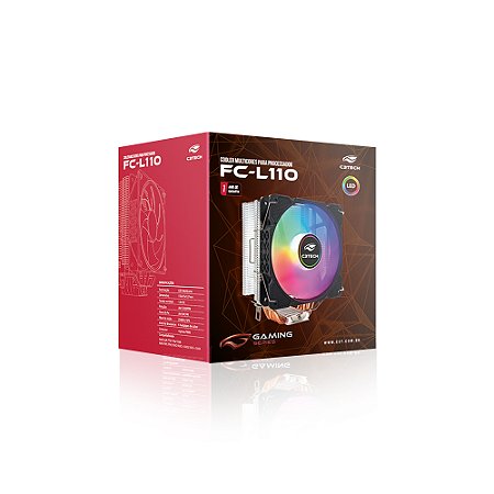 Cooler Fan Gamer CPU FC-L110M Multicores C3Tech Gaming