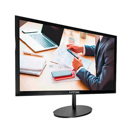 Monitor Led 19 Hayom Full Hd Preto Widescreen Hdmi E Vga