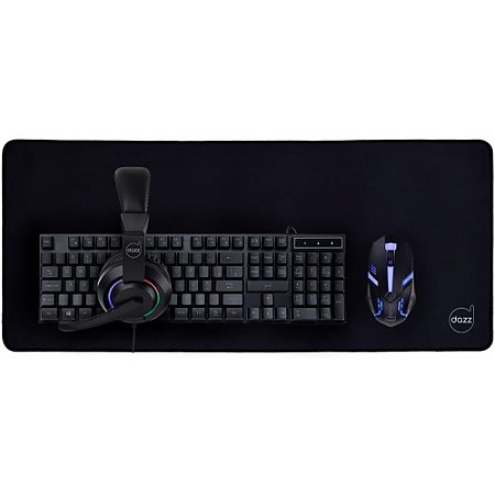 KIT Gamer 4X1 Headset Mouse Teclado Mouse Pad Dazz Novacore