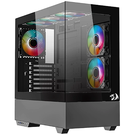 Gabinete Redragon Reflect PRO Preto  Mid Tower (CA-607B)