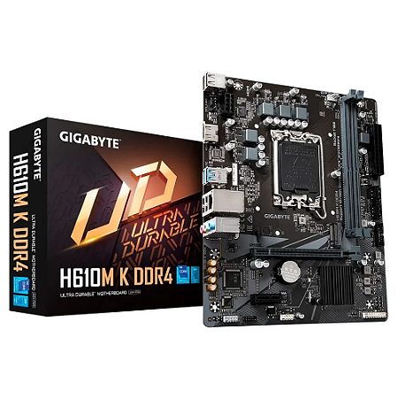 Placa Mãe Gigabyte H610M K DDR4 Intel LGA 1700 Micro ATX M.2