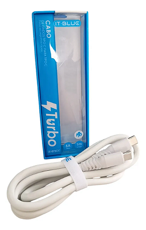 Cabo Para Carregador Turbo Usb Para IOS IPhone Branco 1 Mt