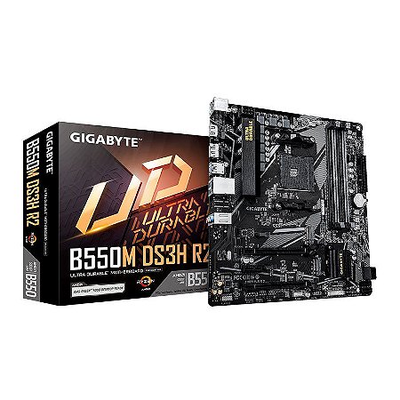 Placa Mae Gigabyte B550M DS3H AC R2 Chipset AMD B550 DDR4