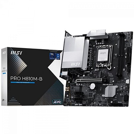 Placa mãe MSI PRO H810M-B Intel H810 LGA 1851 DDR5 128GB