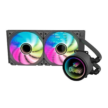 Water Cooler Duex NeoMirror 240 ARGB 240 Preto DXWC240MIRROR