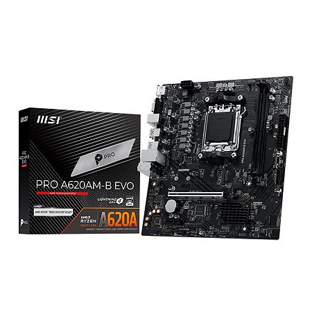 Placa Mae Gamer MSI PRO A620AM-B EVO | Preto DDR5 0119449-01
