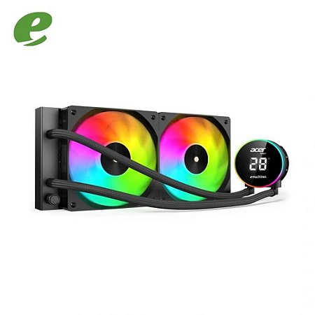 Water Cooler Acer AC240N Preto ARGB 240mm LCD de Temperatura