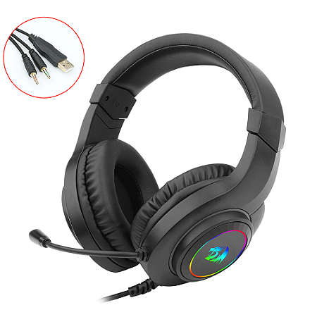 Headset Gamer Redragon Hylas Preto RGB H260RGB