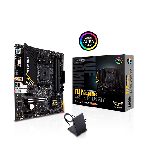 Placa Mãe Asus TUF GAMING A520M-PLUS WIFI AM4 4xDDR4 Chipset