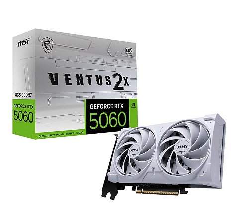 Placa Video MSI Geforce RTX 5060 Ventus OC White 2X 8GB 128