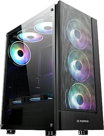 Gabinete Gamer Cruiser Mid Tower Preto RGB Fortrek Cor Preta