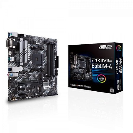 Placa Mãe Asus Prime B550M-A Chipset B550 AMD AM4 mATX DDR4
