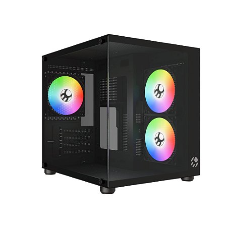 Gabinete Gamer Bluecase BG-064 PURE PRO RGB C/ 3 Fans RGB