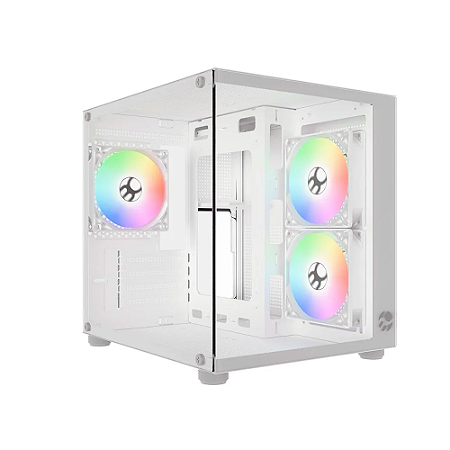 Gabinete Gamer Bluecase Pure Pro BG-064 Cor Branca C/ 3 Fans