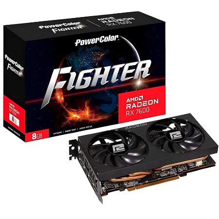 Placa de Vídeo PowerColor Fighter Radeon RX 7600 8 GB GDDR6