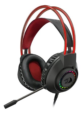Headset Gamer Redragon Scream RGB 40mm P2 Preto H231RGB