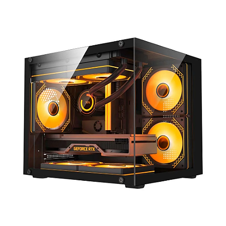 Gabinete Duex Aquario Mid-tower Preto Sem Fans - Dxga325bk