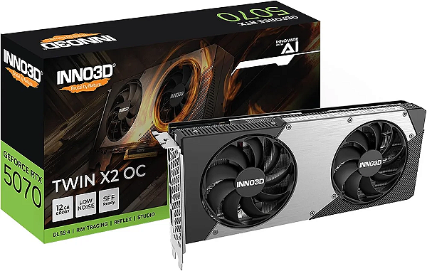 Placa De Vídeo RTX 5070 Twin X2 Oc Nvidia Geforce 12GB GDDR7