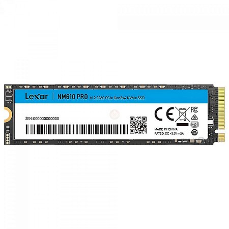 SSD Lexar 500GB NM610 PRO M.2 NVMe 3300Mb/s Desktop Notebook