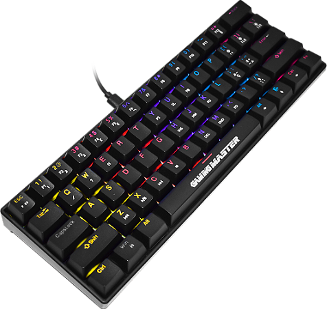 Teclado Mecânico Gamer K-MEX Spectra Fury KBL88 Switch Blue LED ABNT2 Compacto
