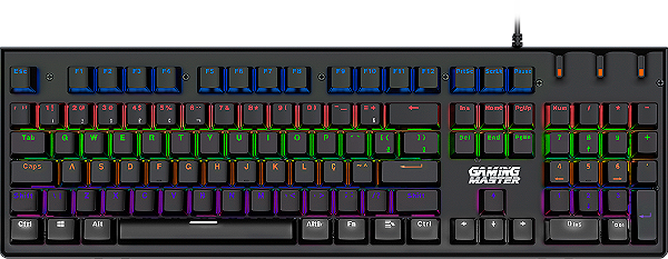 Teclado Mecânico Gamer K-MEX Dracarys KGDB28 Switch Blue LED 6 Cores ABNT2
