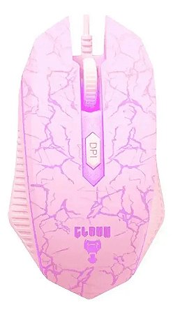 Periféricos rosa do Combo Gamer Clanm Nightmare Candy