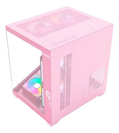 Interior do gabinete Clanm Grodd Candy rosa