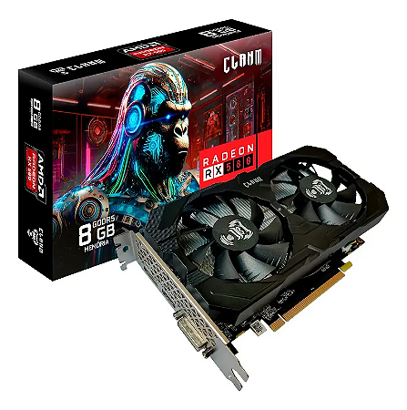 Placa de Vídeo Clanm Radeon RX 580 8GB GDDR5 256-bit
