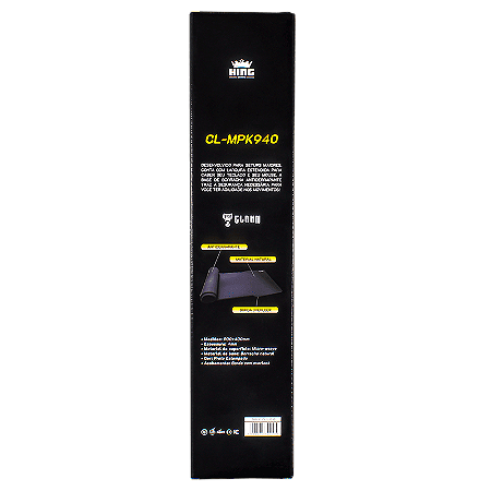 Detalhes do Mousepad Clanm MPK940 com bordas costuradas