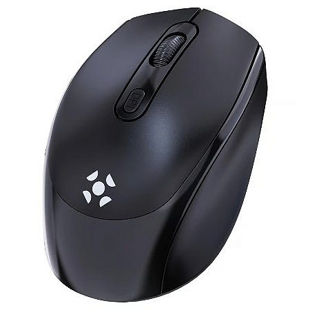 Mouse Sem Fio Fortrek MW12 Compact 1600 DPI 2,4GHz 4 Botões Preto