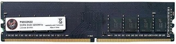 Memória RAM FNX 8GB DDR4 3200MHz CL22 Desktop PC4-25600 1.2V FNX32S22S8/8G