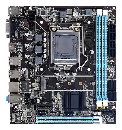 Placa-Mãe Bluecase H61 Mini-ITX LGA 1155 DDR3 M.2 NVMe 2 HDMI Gigabit BMBH61-G22HG-ITX OEM