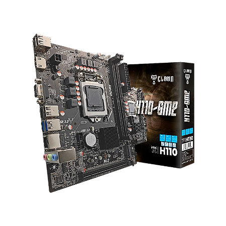 Placa Mãe Clanm H110-GM2 Intel LGA1151 DDR4 M.2 NVMe 6ª a 9ª
