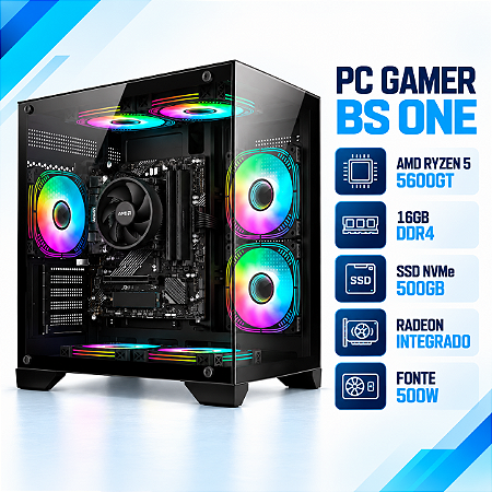 PC Gamer BS One AMD Ryzen 5 5600GT, 16GB DDR4, SSD NVMe 500GB