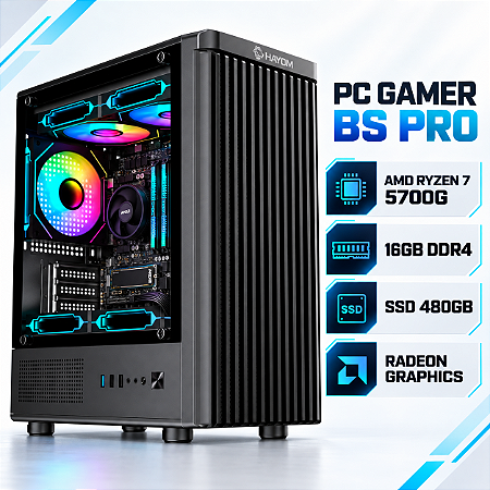 PC Gamer BS Pro AMD Ryzen 7 5700G, Radeon Vega 8, 16GB DDR4, SSD 512GB