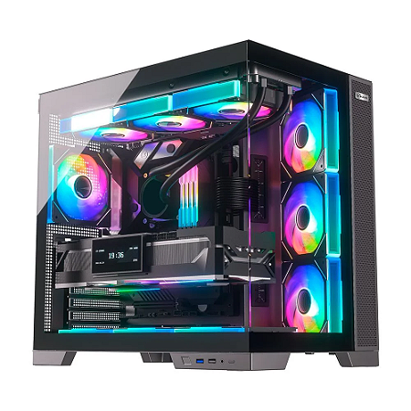 Gabinete Gamer Kalkan Asgard Evo Aquário ATX, Vidro Temperado, Preto, Sem Fans - KLK00084