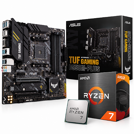 Kit Upgrade AMD Ryzen 7 5700, Placa-Mãe Tuf Gaming B550M-Plus