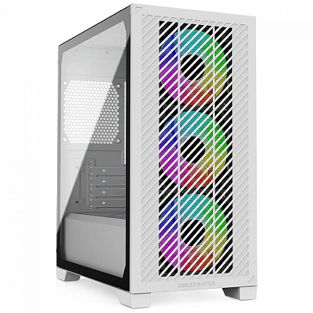 Gabinete Gamer Cooler Master Elite 301 Branco 3 Fans ARGB