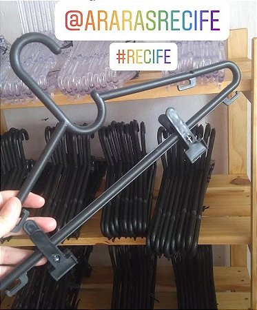 Aluguel de Cabide com Presilhas Adulto - Cor: Preta