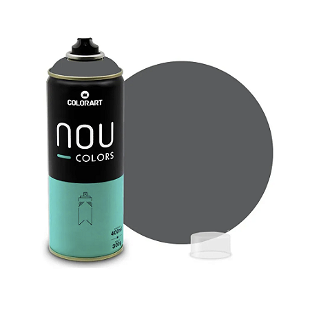 Tinta Spray NOU Colors 400mL - Cinza Black