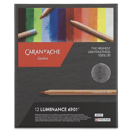 Lápis de Cor Caran d'Ache Luminance - 12 Cores