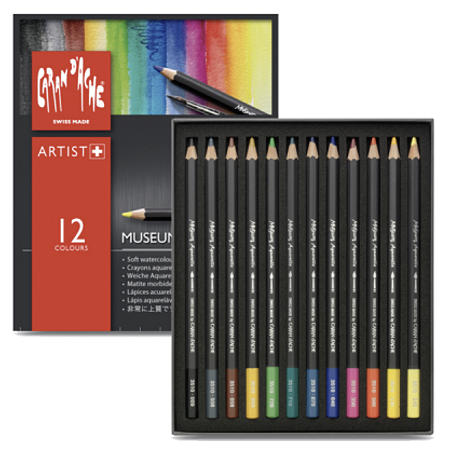 Lápis Aquarelável Caran d'Ache Museum - 12 Cores
