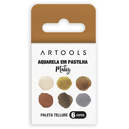 Aquarela em Pastilha Matiz Artools 6 Cores - Tellure