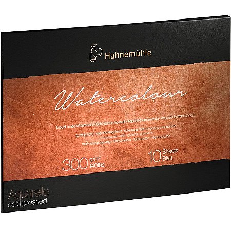 Bloco 30x40 TF The Collection 300g 10f Watercolour Textura Fina Cold Press Hahnemuhle