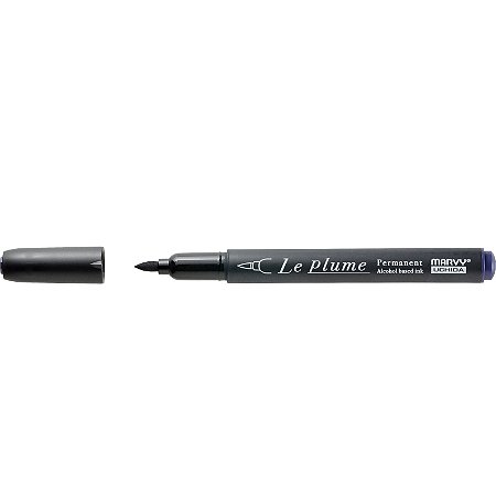 Caneta Marcador Le Plume BERINJELA-BV739 Permanente Ponta Pincel/Brush