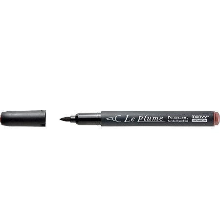 Caneta Marcador Le Plume MARROM-E858 Permanente Ponta Pincel/Brush
