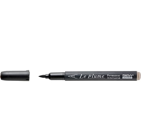 Caneta Marcador Le Plume CINZA ACASTANHADO-E863 Permanente Ponta Pincel/Brush