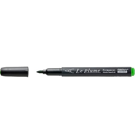 Caneta Marcador Le Plume VERDE GRAMA-G655 Permanente Ponta Pincel/Brush