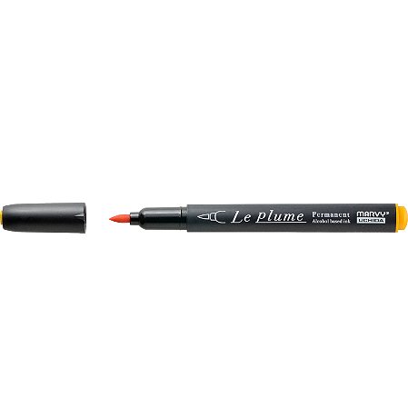 Caneta Marcador Le Plume AMARELO VIVIDO-Y616 Permanente Ponta Pincel/Brush
